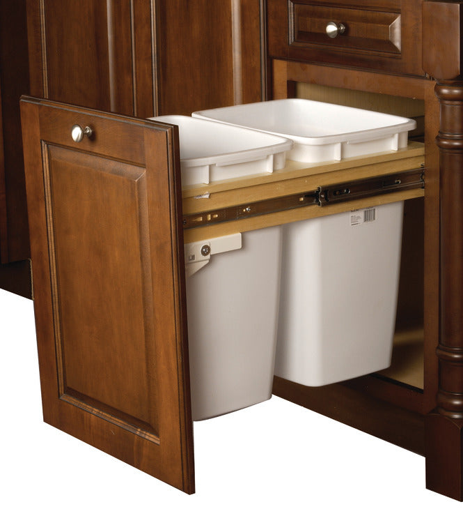 Waste Bin Pull-Out, Wood Frame, Side Mount, Single