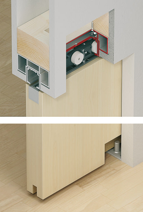 Track set, for Slido D-Line11 pocket door solution