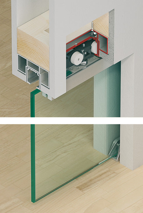 Track set, for Slido D-Line11 pocket door solution