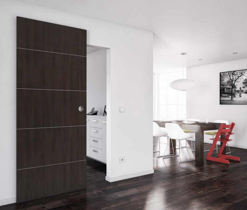 Sliding Door Hardware, Slido D-Line43 80M, set with running track for 1 door leaf