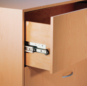 Accuride 3641/3642 Side Mount, Interlocking Drawer System, 1" Overtravel; 180 lbs Weight Capacity