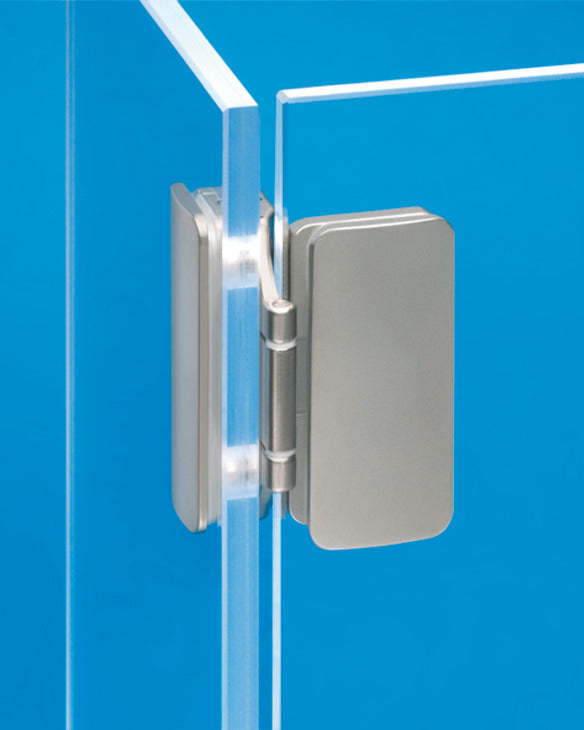 Glass Door Hinge, Aximat®, 270° Opening Angle, Glass to Glass, Inset