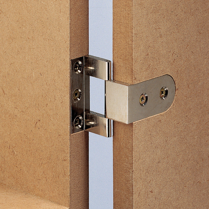 Cranked Butt Hinge, Neuform, Brass, for Overlay Doors