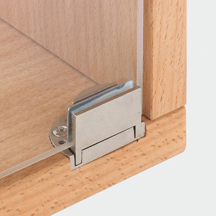 Glass Door Hinge, Opening angle 95°, inset mounting