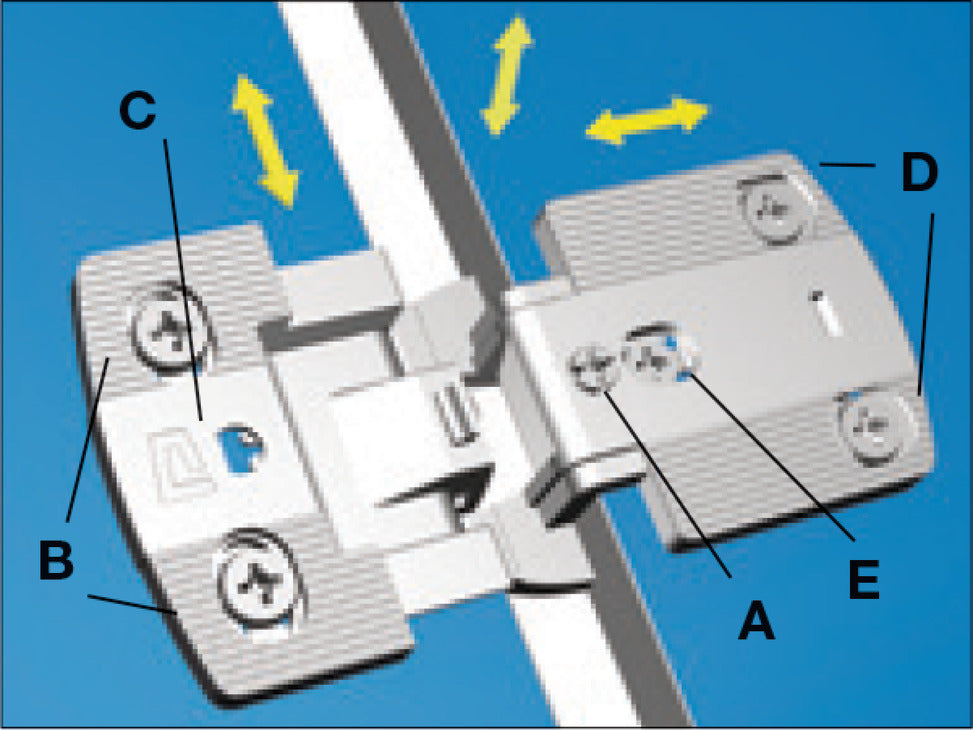 Thin Panel Hinge, Grade 1, Screw Mounted