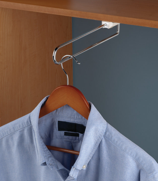 Retractable Wardrobe Rail, Steel Runner