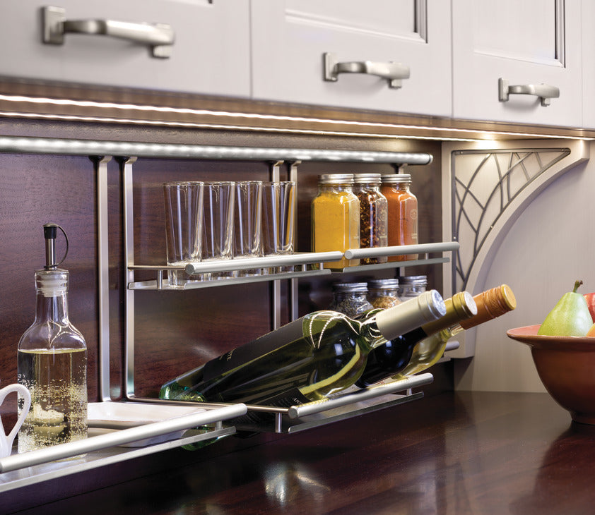 Multi-Purpose Shelf, Backsplash Railing System