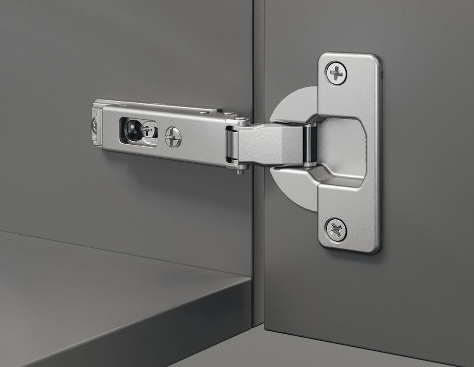 Concealed Thick Door Hinge, Salice, 94° Opening Angle, Inset Mounting