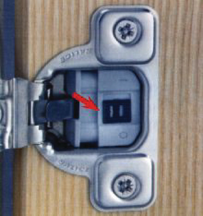 Concealed Hinge, Salice Excentra 2-Cam, 106° Opening Angle, Soft Close, 1/2" Overlay