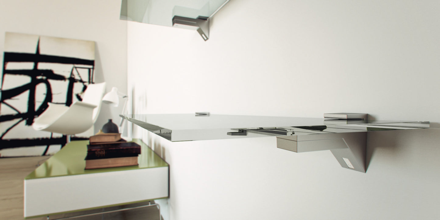 Shelf Support, Wall Fixing, for Glass Shelves, KALABRONE