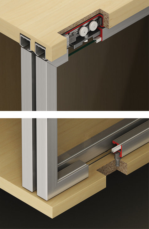 Sliding Door Hardware, Hawa Clipo 26 GR IF, set