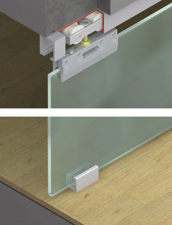 Sliding Door Hardware, HAWA Junior 80/GS, set