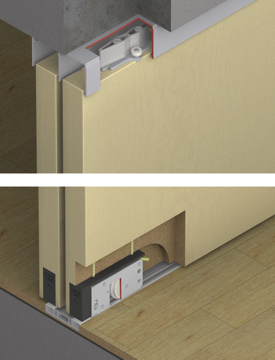 Sliding Door Hardware, Hawa Divido 80 H and 80 H-DS1/DS2 Set