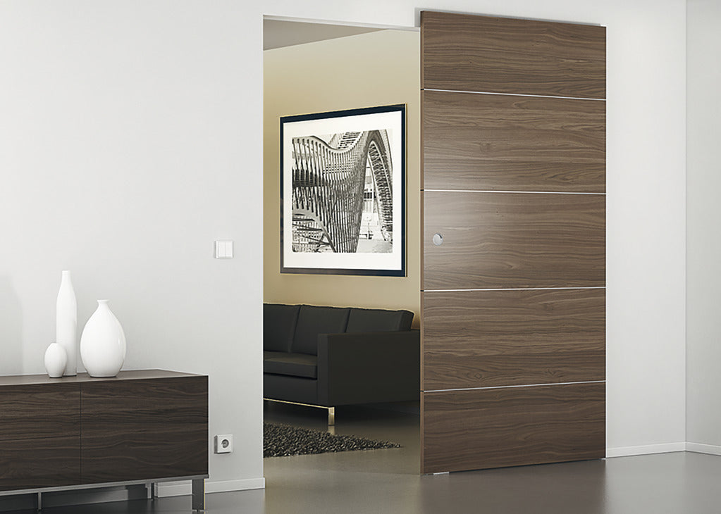 Sliding Door Hardware, Slido D-Line43 80M, set with running track for 1 door leaf
