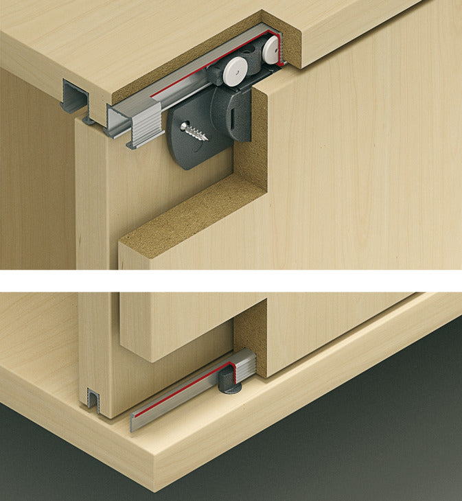 Sliding Door Hardware, Hawa Clipo 16 IF, set