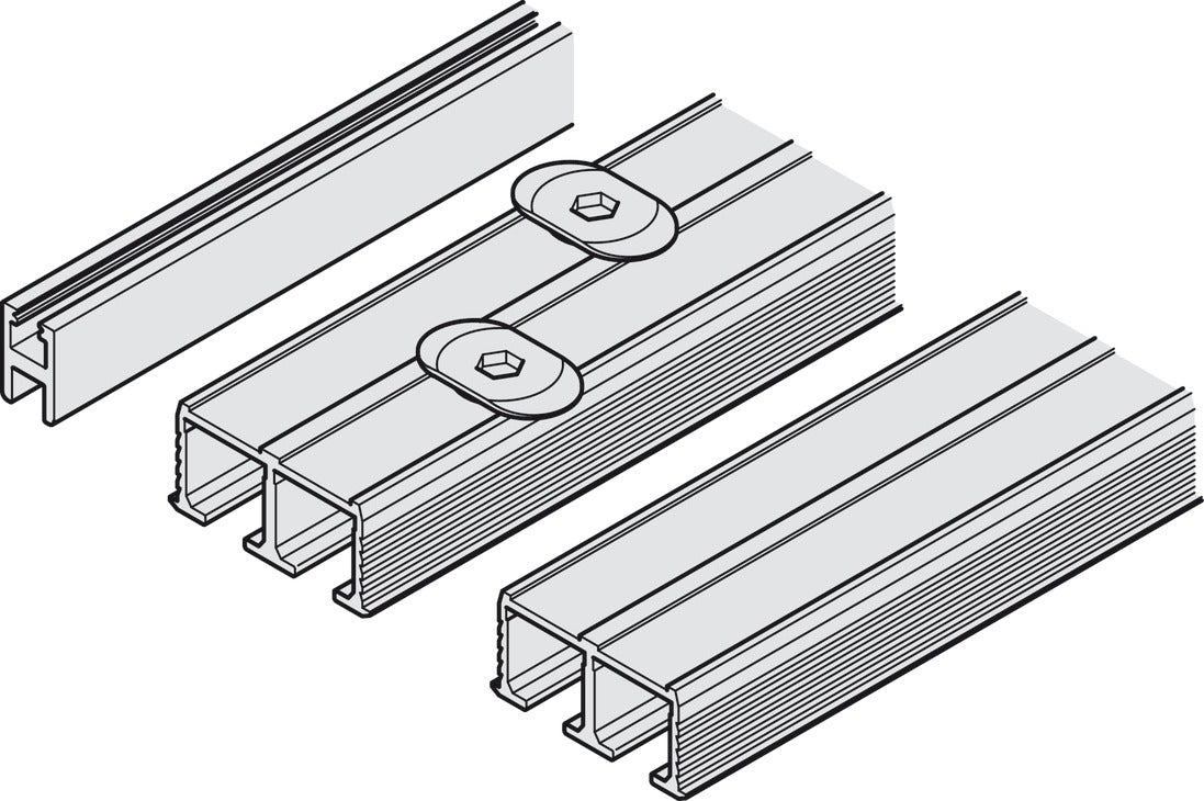 Guide/Spacer, bottom, for glass sliding doors, Hawa Clipo 35 GPK