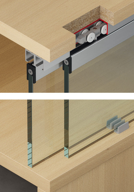 Sliding Door Hardware, Slido F-Line21 20D, Set