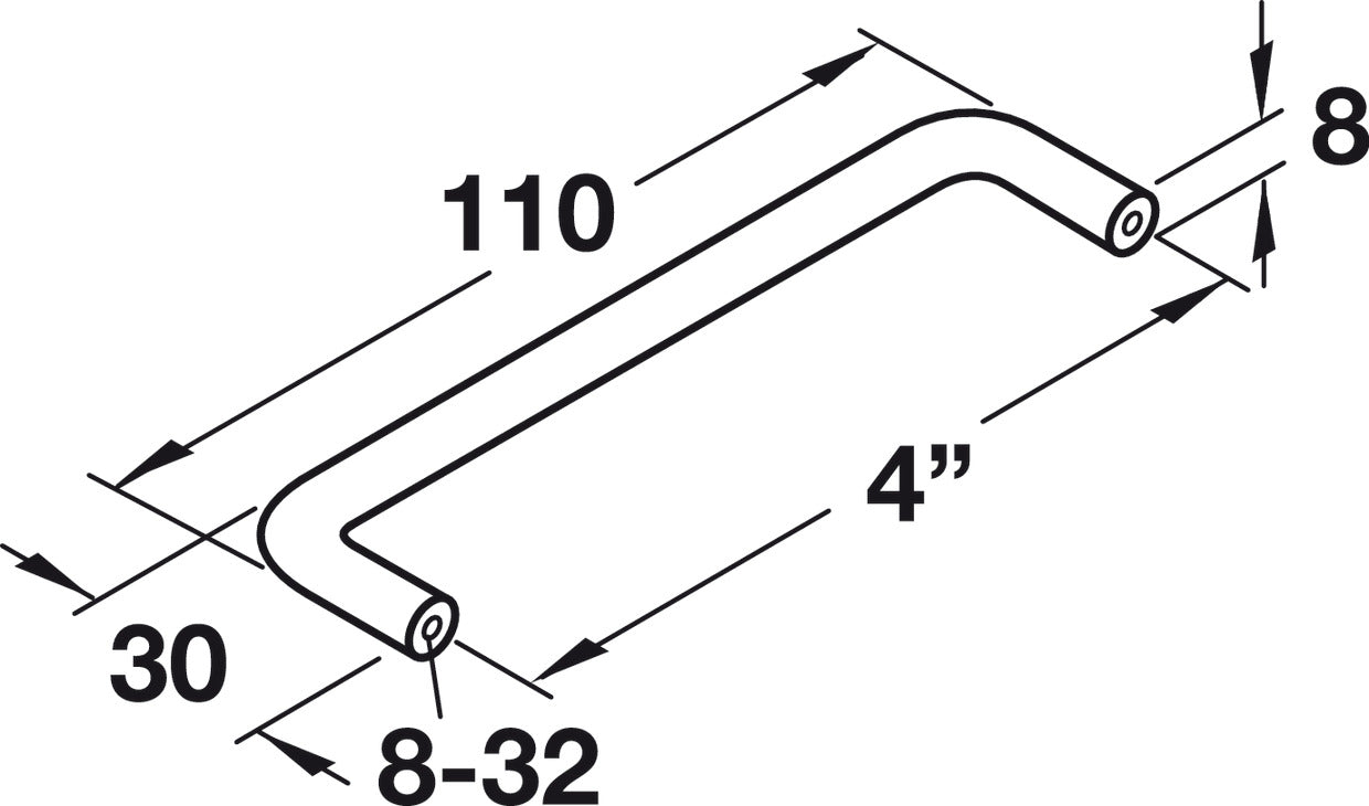 Handle, Steel or Brass