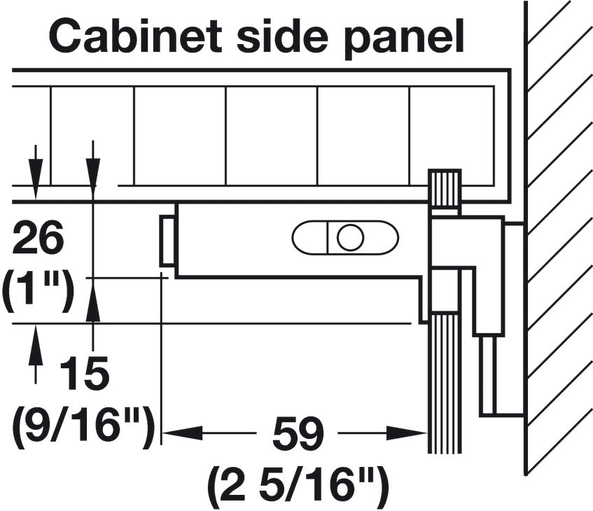 Cabinet Hanger, Screw-Mounted, 440 lb. Load Capacity, 2 5/16" length