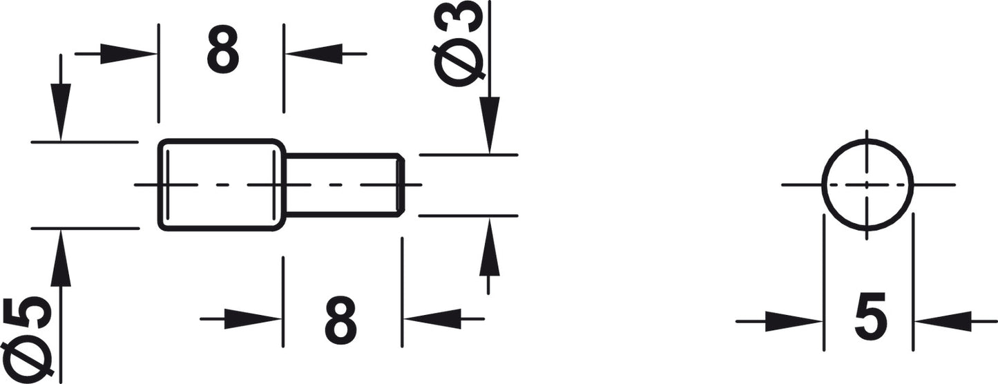 Shelf Support, Ø3 mm