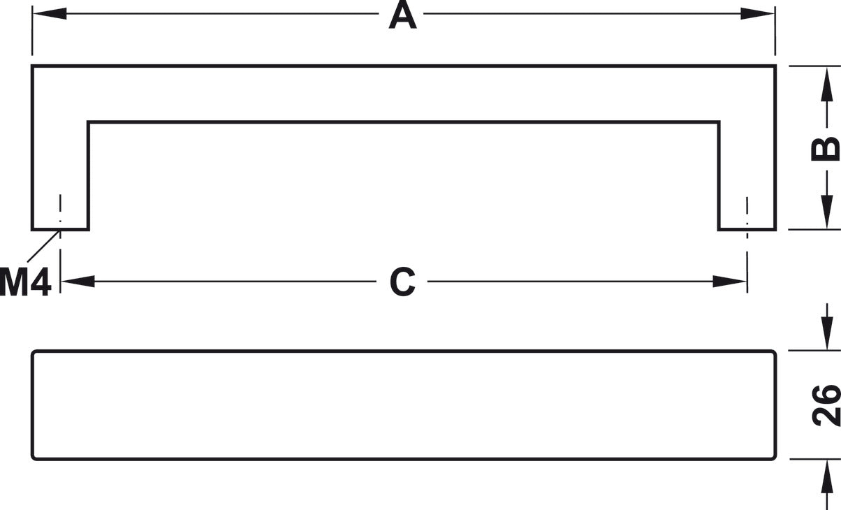 Handle, Stainless Steel