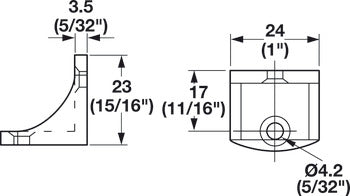 Angle Bracket, Plastic