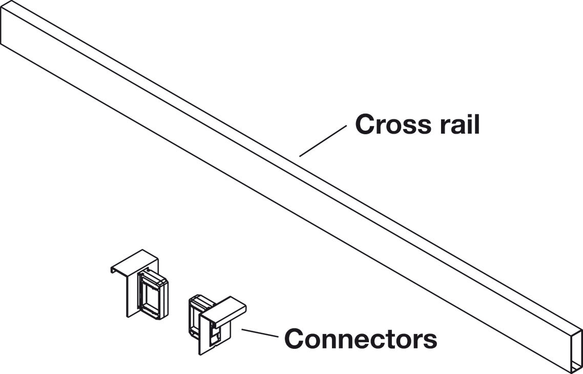 Cross Divider Rail - Cut to Length, for Vionaro Drawer Systems