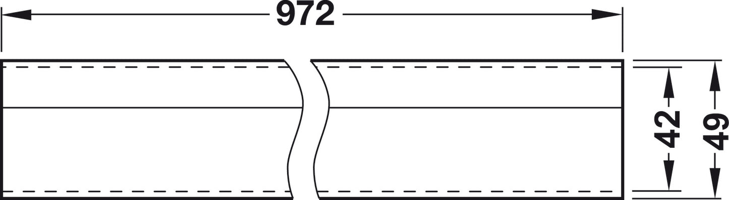 Inset Handle, Aluminum