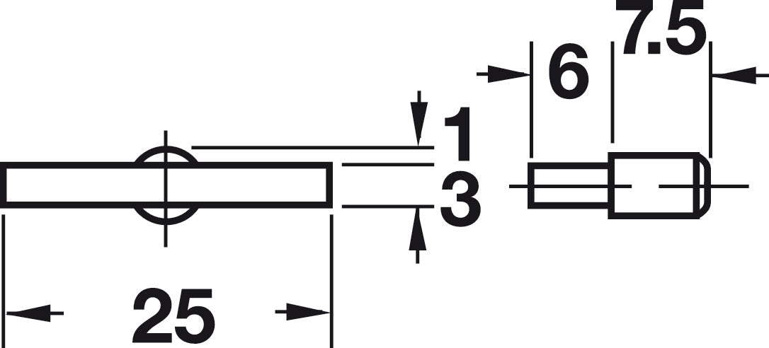 Shelf Support, Ø5 mm