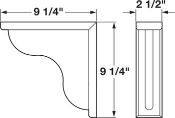 Countertop Support, Birch