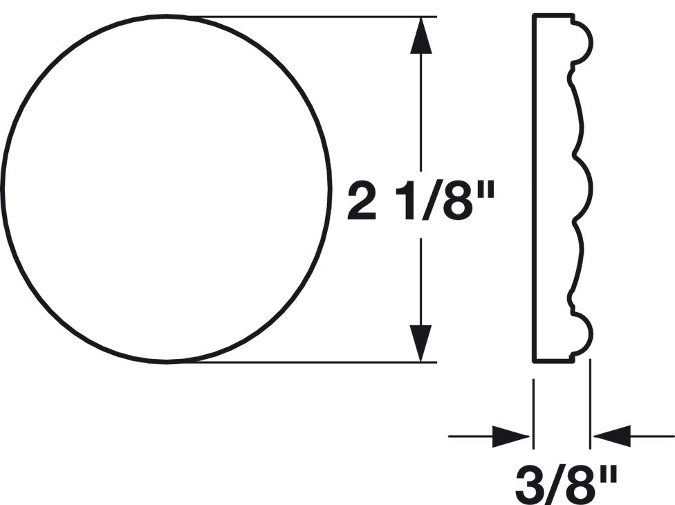 Ornament, Ø2 1/8" x 3/8" D