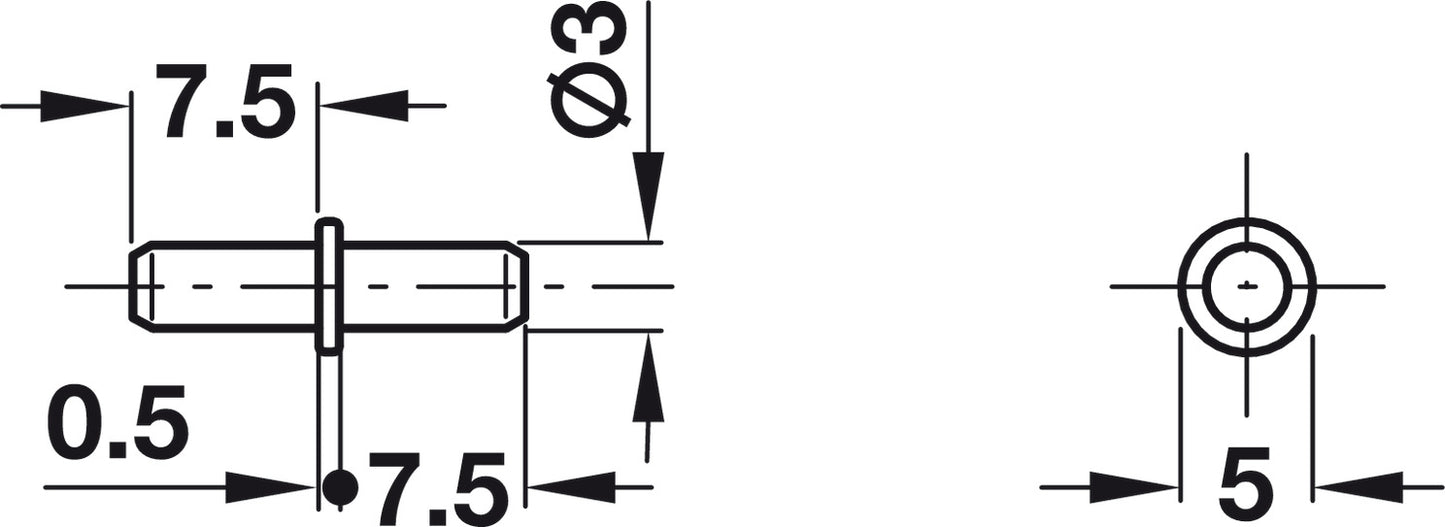 Shelf Support, Ø3 mm, Galvanized