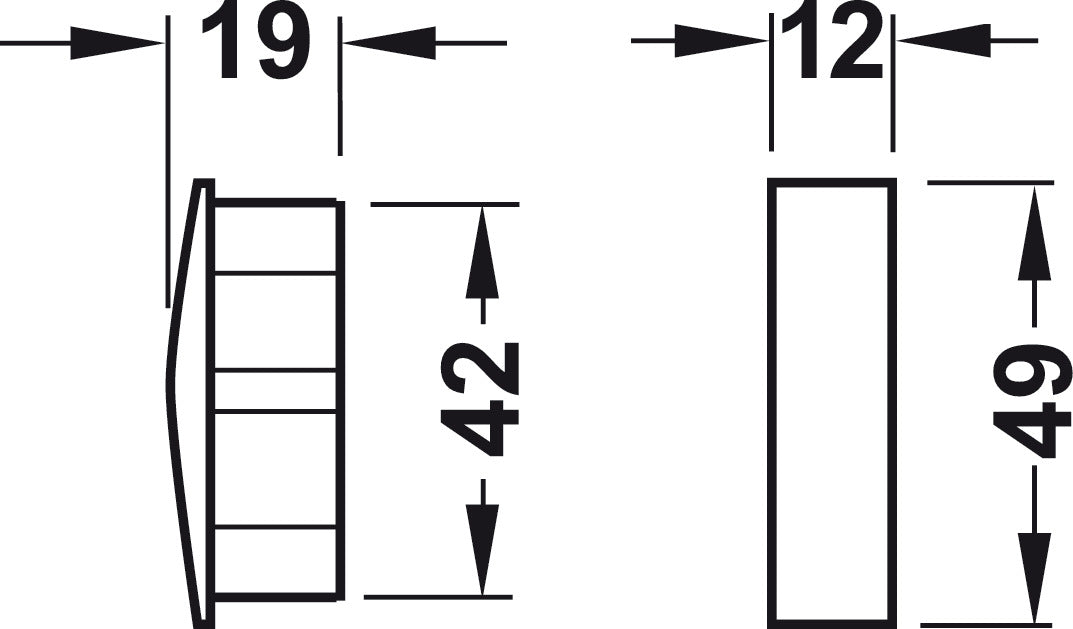 L-Profile End Cap, Zinc alloy