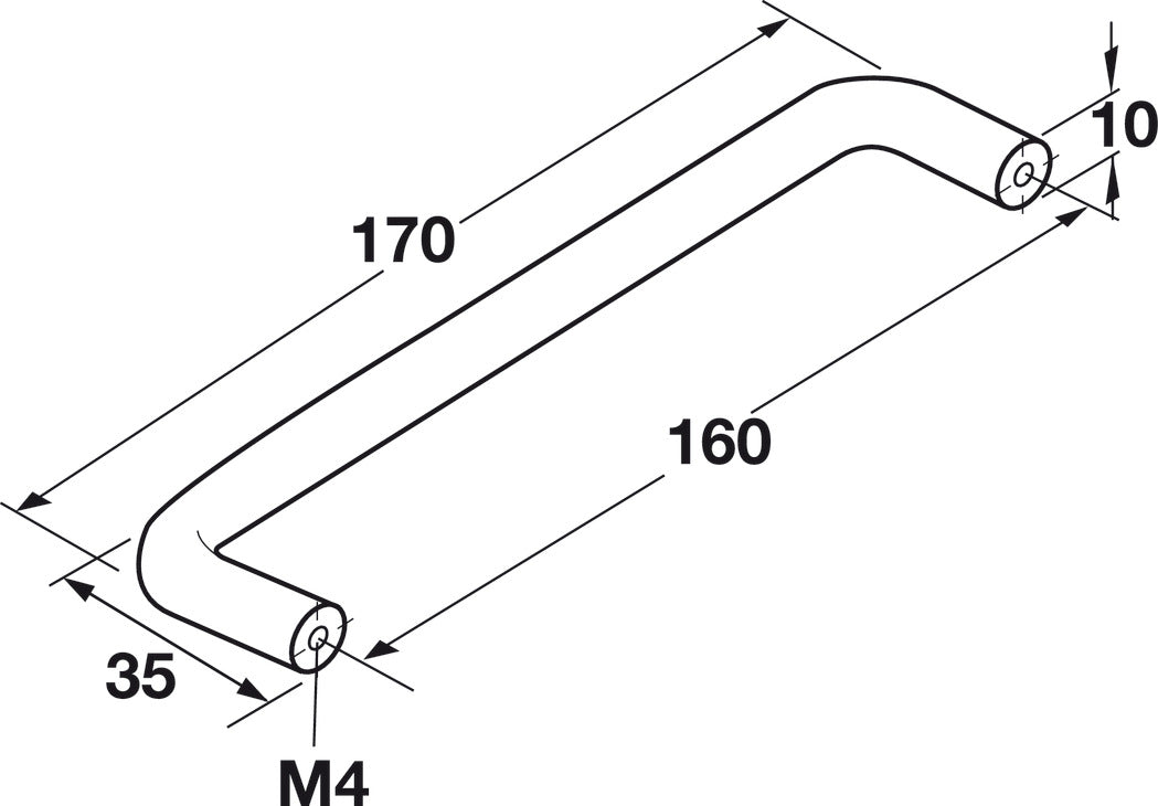 Handle, Steel or Brass