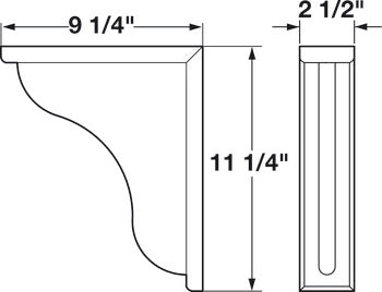 Countertop Support, Birch