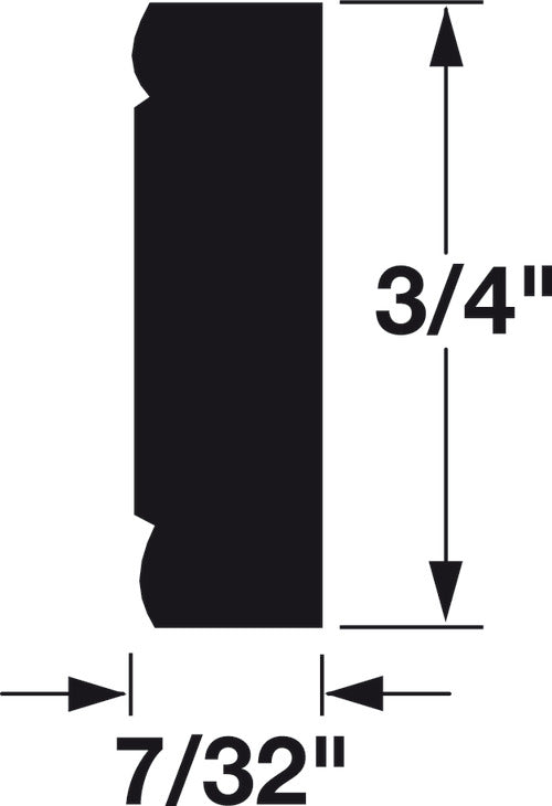 Moulding, 3/4" x 7/32" x 96" (H x D x L)