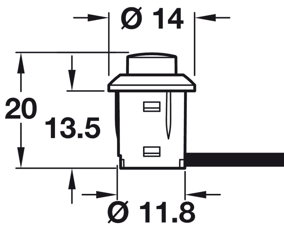 Push Switch, HÃ¤fele Loox, On/Off Switching
