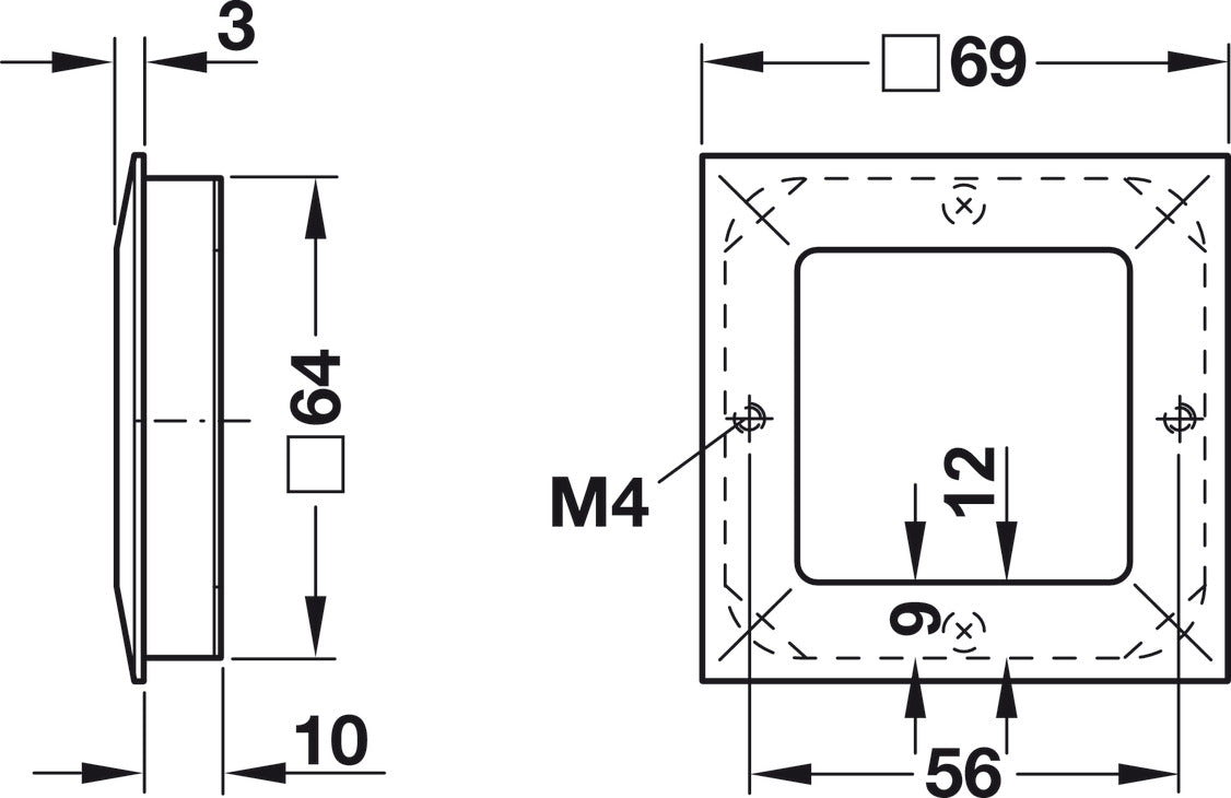 Inset Handle, Zinc