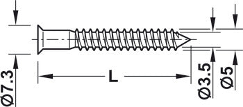Countersunk Connector, Confirmat, Hex Socket, 3 mm