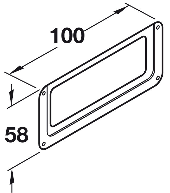 Label Frame, Nickel-Plated, Steel