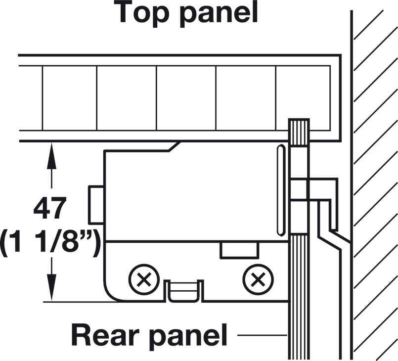 Cabinet Hanger, Screw-Mounted