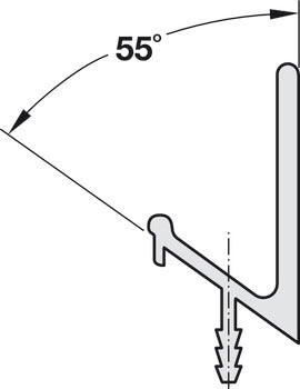 Continuous Handle, Anodized Silver, Matt aluminum