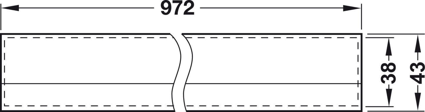 Inset Handle, Aluminum