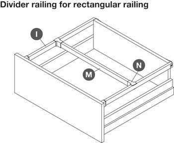 Crossways divider, for use with Nova Pro Scala Drawers
