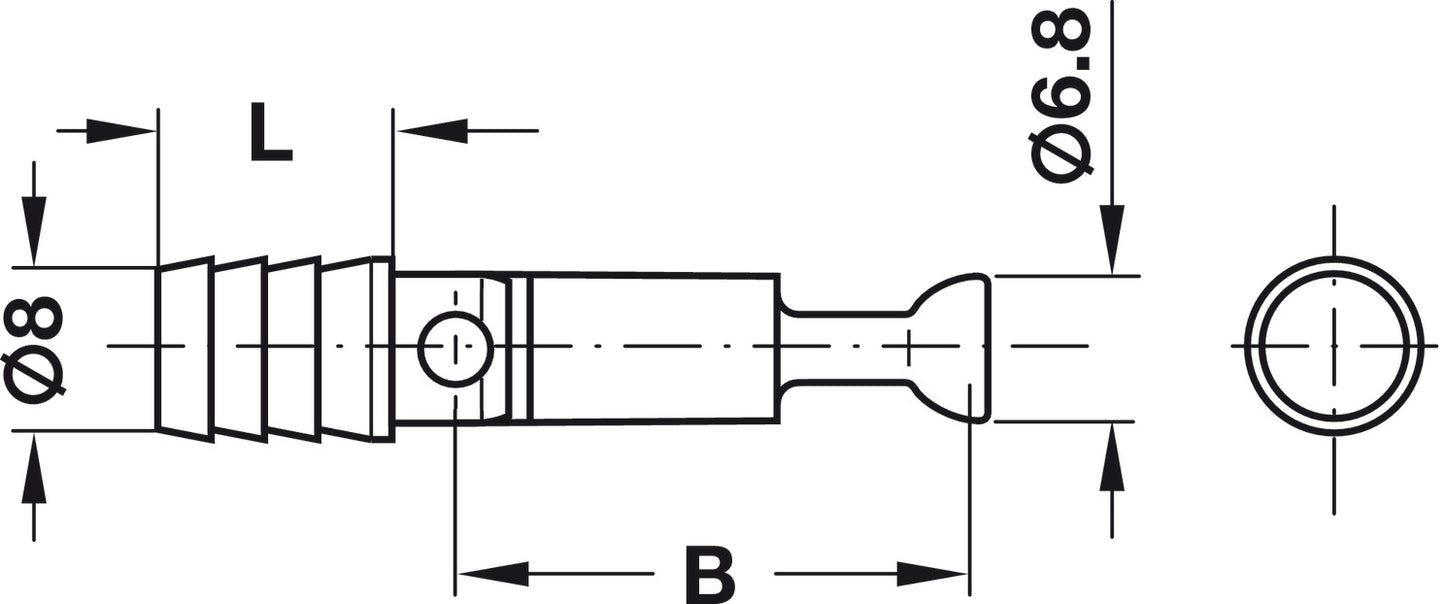 Miter Joint Connector, Minifix® GV, for One-Sided Installation