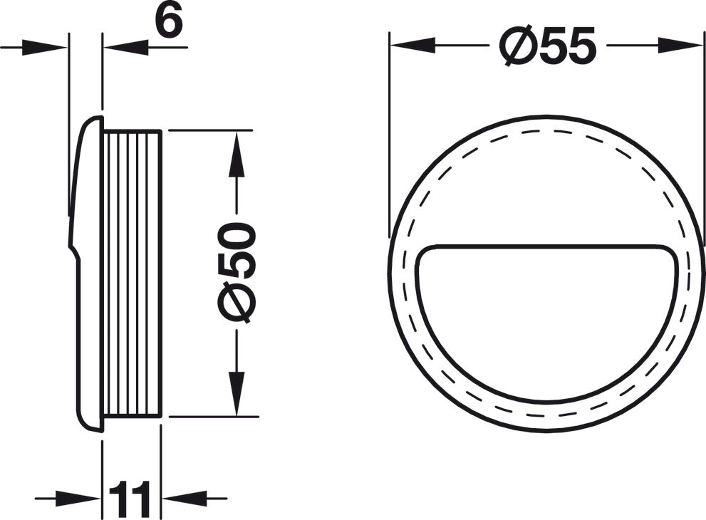 Inset Handle, Plastic