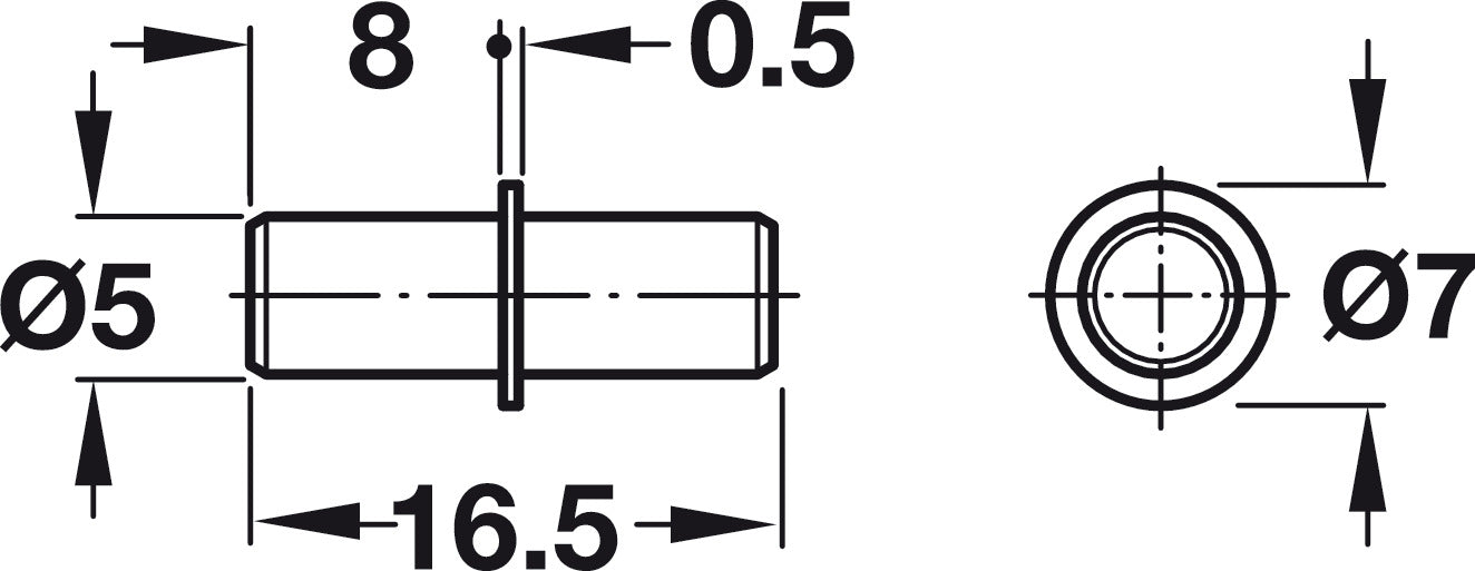 Shelf Support, Ø5 mm