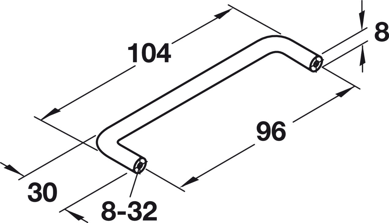 Handle, Steel or Brass