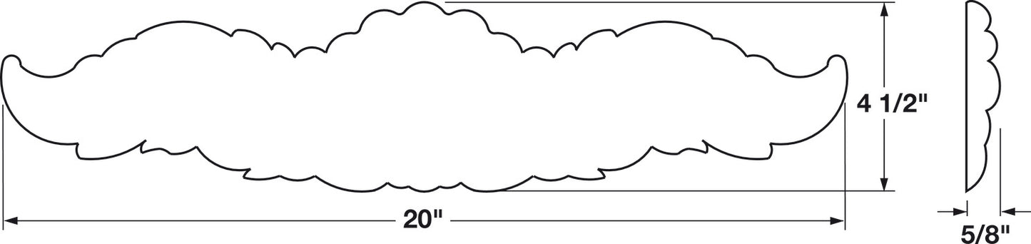 Onlay, Shell 20" x 4 1/2" (W x H)