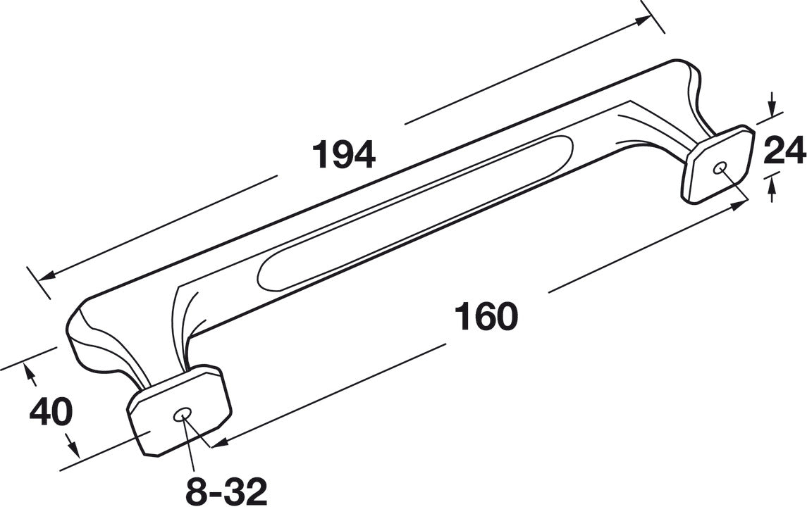 Handle, Zinc & Glass